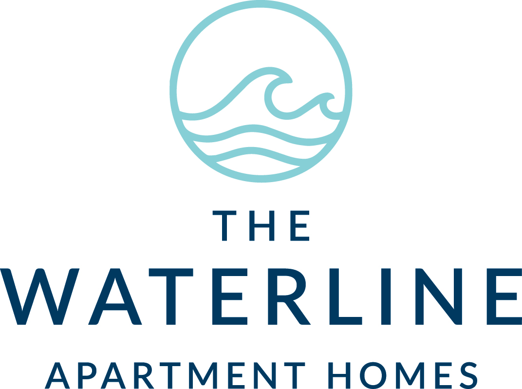 The logo for The Waterline Apartment Homes.
